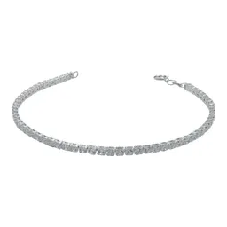 Pulsera Plata 925 Tenis Zirconia Blanca 21cm - Imagen 1