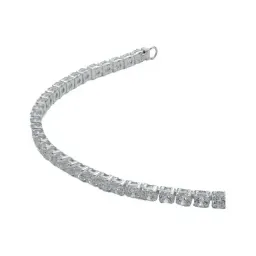 Pulsera Plata 925 Tenis Zirconia Blanca 21cm - Imagen 2