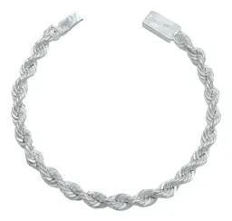 Pulsera Plata 925 Torsal Clásica con Broche de Caja - Imagen 1