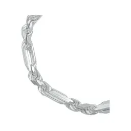 Pulsera Plata 925 Torsal Figaro Gruesa Estilo Italiano para Hombre - Imagen 2