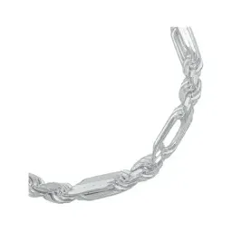 Pulsera Plata 925 Torsal Figaro Gruesa Estilo Italiano para Hombre - Imagen 3