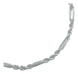 Pulsera Plata 925 Diseño Torsal Figaro para Hombre - Imagen 4