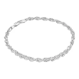 Pulsera Cadena Torzal Plata 925 para Hombre 20 cm - Imagen 2