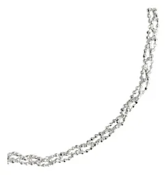 Pulsera Plata 925 Torzal con Bolitas para Mujer 18cm - Imagen 2