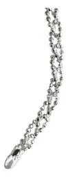 Pulsera Plata 925 Torzal con Bolitas para Mujer 18cm - Imagen 3