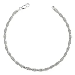 Pulsera Plata 925 Tejido Torzal Espuma Mar Italiana para Mujer - Imagen 1