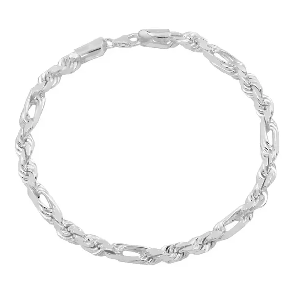 Pulsera Esclava Plata 925 Torzal Fígaro Hombre - Imagen 1