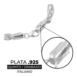 Pulsera Esclava Plata 925 Torzal Fígaro para Hombre - Imagen 3