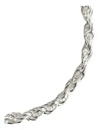 Pulsera Plata Ley 925 Torzal Gruesa para Hombre 21.5cm - Imagen 2