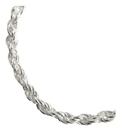 Pulsera Plata 925 Torzal Gruesa Caballero - Imagen 2