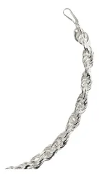 Pulsera Plata 925 Torzal Gruesa Caballero - Imagen 5