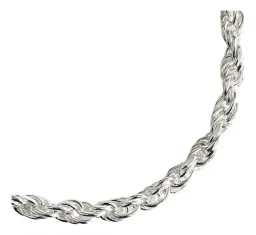 Pulsera Plata 925 Torzal Gruesa Hombre Tejido Artesanal 22 cm - Imagen 4