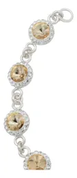Pulsera Plata 925 Baño Oro Amarillo con Zirconias Luminosas 19cm - Imagen 4