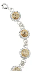 Pulsera Plata 925 Baño Oro Amarillo con Zirconias Luminosas 19cm - Imagen 5