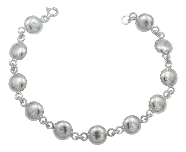 Pulsera de plata .925 vino zirconias broche reasa 19 cm — Joyaris
