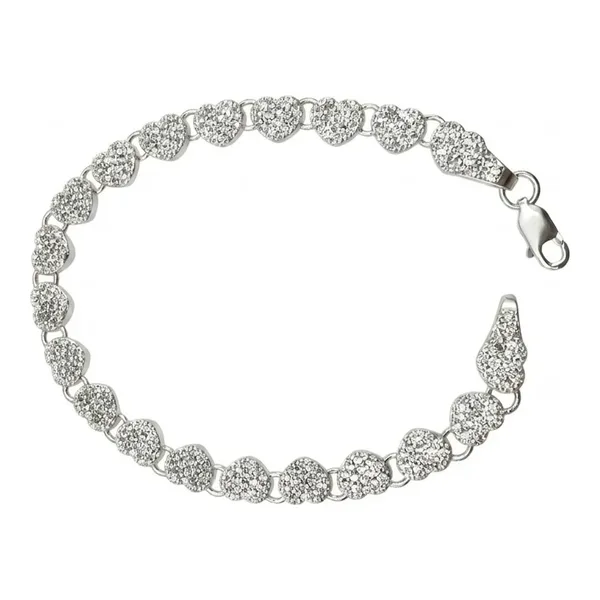 Pulso corazones full ice zirconia 6mm — Talla: 19.5cm