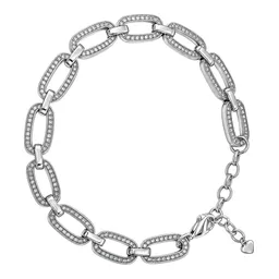 Pulso Ovalado de Plata .925 con Zirconia Ajustable 19 a 23 cm - Imagen 2