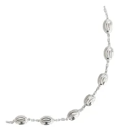 Tobillera Plata 925 Diseño Bola Eslabón Cuadrado Unisex - Imagen 2