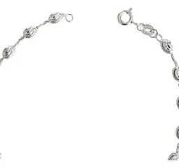 Tobillera Plata 925 Diseño Bola Eslabón Cuadrado Unisex - Imagen 3