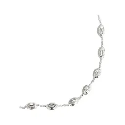 Tobillera Plata 925 Diseño Bola Eslabón Cuadrado Unisex - Imagen 2