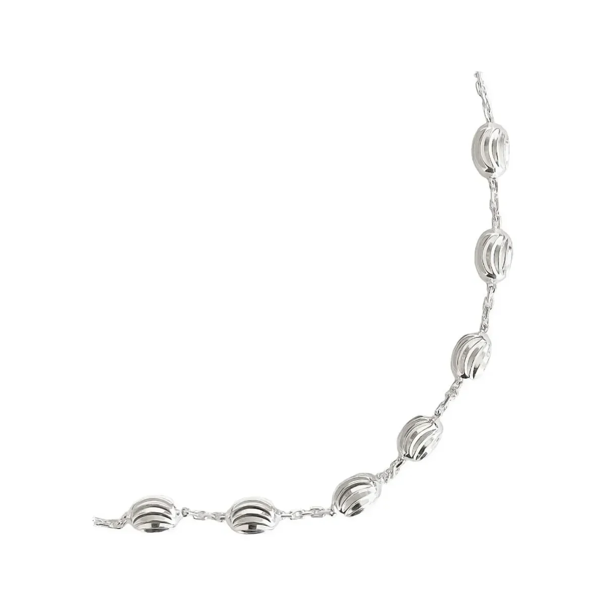 Tobillera Plata 925 Diseño Bola Eslabón Cuadrado Unisex - Imagen 2