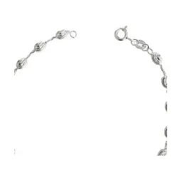 Tobillera Plata 925 Diseño Bola Eslabón Cuadrado Unisex - Imagen 3