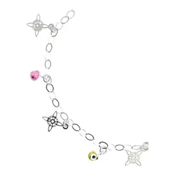Tobillera Plata 925 Nudo de Bruja Ojo Turco Multicolor Protección - Imagen 3